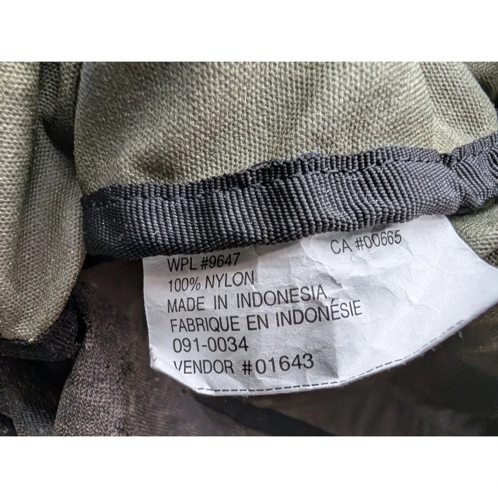 Eddie Bauer Nylon Duffel Bag Olive Green Black Travel Gym Bag 091-0034